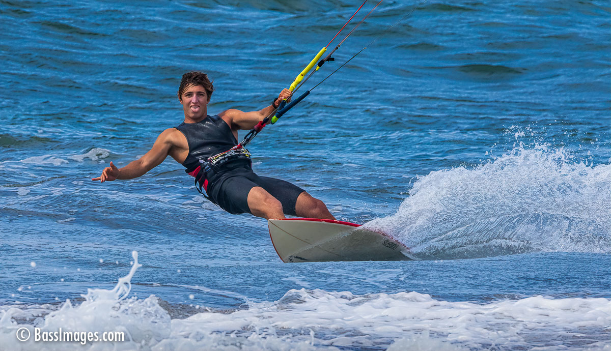 Kite surfer photographed by Bass Images
